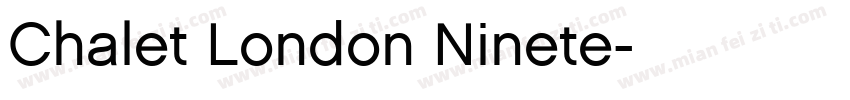 Chalet London Ninete字体转换